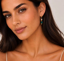 Load image into Gallery viewer, Cocktail Pearls Stud Earrings Emerald