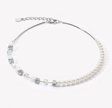 Load image into Gallery viewer, GeoCUBE® Precious Fusion Pearls necklace white