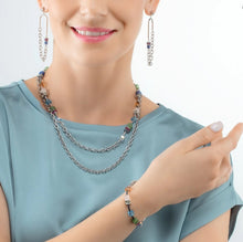 Load image into Gallery viewer, GeoCUBE® Iconic Boho necklace silver-multicolour