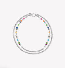 Load image into Gallery viewer, GeoCUBE® Iconic Boho necklace silver-multicolour
