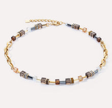 Load image into Gallery viewer, GeoCUBE® Chunky Chain necklace gold-brown