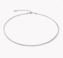 Load image into Gallery viewer, Flat Snake Chain Necklace Silver
