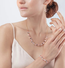 Load image into Gallery viewer, Dancing Crystals bracelet gold light rose