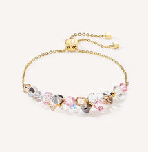 Load image into Gallery viewer, Dancing Crystals bracelet gold light rose