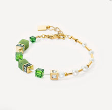 Load image into Gallery viewer, GeoCUBE® Fusion Precious Pearl Mix gold-green Bracelet