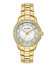 Load image into Gallery viewer, Bulova Ladies Classic Crystal Gold Plated Watch
