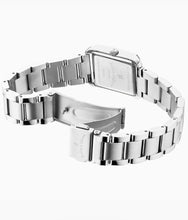 Load image into Gallery viewer, Emily 22x19mm Two-hands Silver-tone White dial stainless Steel Swiss Watch
