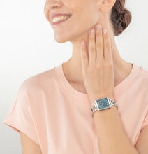 Load image into Gallery viewer, Watch Iconic Cube Statement Noble Petrol silver