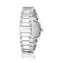 Load image into Gallery viewer, AURORA - STAINLESS STEEL WITH BLACK SUNRAY DIAL AND WHITE ZIRCONIA.