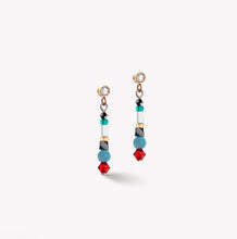 Load image into Gallery viewer, Sparkling Dot Gemstone earrings multicolour vintage