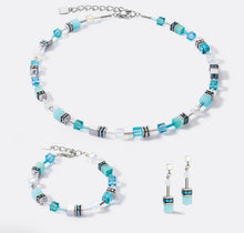 Load image into Gallery viewer, GeoCUBE® Iconic Joyful Colours earrings turquoise
