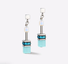 Load image into Gallery viewer, GeoCUBE® Iconic Joyful Colours earrings turquoise