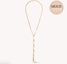 Load image into Gallery viewer, Modern chain necklace with freshwater pearl charms gold