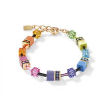 Load image into Gallery viewer, Coeur De Lion multicolour rainbow gold bracelet.