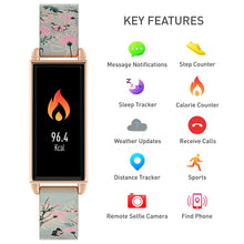 Load image into Gallery viewer, Reflex Active Series 2 Smart Watch with Colour Touch Screen and Floral Printed Strap