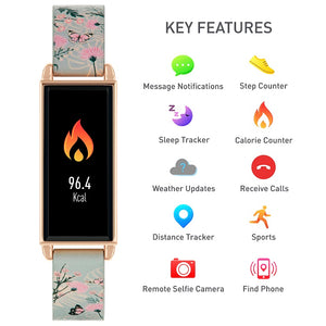 Reflex Active Series 2 Smart Watch with Colour Touch Screen and Floral Printed Strap