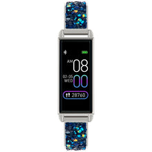 Load image into Gallery viewer, Reflex Active Series 2 Smart Watch with Colour Touch Screen and Blue Glitter Strap