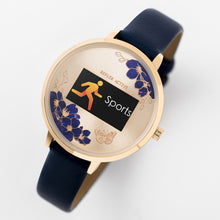 Load image into Gallery viewer, Series 03 collection has a unique dial with jewel-like sapphire blue flowers and a sparking metallic butterfly
