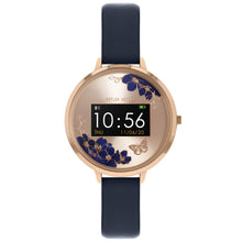 Load image into Gallery viewer, Series 03 collection has a unique dial with jewel-like sapphire blue flowers and a sparking metallic butterfly