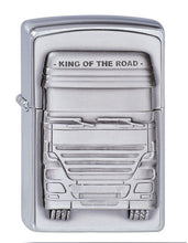 Load image into Gallery viewer, Brushed Chrome, King Of The Road Zippo Lighter