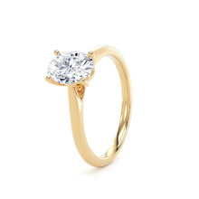 Load image into Gallery viewer, 9ct Yellow Gold Solitaire set With Oval Lab Grown Diamond
