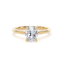 Load image into Gallery viewer, 9ct Yellow Gold Solitaire set With Oval Lab Grown Diamond

