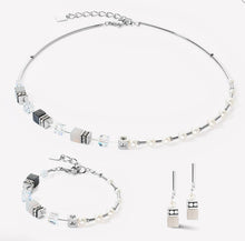 Load image into Gallery viewer, GeoCUBE® Fusion Precious Pearl Mix silver-grey Earrings
