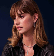 Load image into Gallery viewer, CAPIZZI LUNGO EARRINGS- WITH WHITE ZIRCONIA
