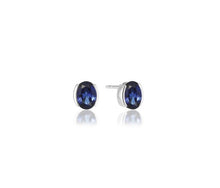 Load image into Gallery viewer, ELLISSE CAREZZA EARRINGS - WITH BLUE ZIRCONIA
