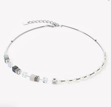 Load image into Gallery viewer, GeoCUBE® Fusion Precious Pearl Mix silver-grey Necklace
