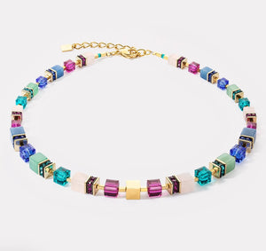 GeoCUBE® Precious Statement necklace gold-multicolour