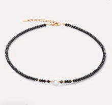 Load image into Gallery viewer, Mystic Pearl necklace gold-black
