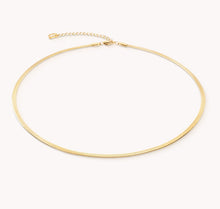 Load image into Gallery viewer, Flat Snake Chain Necklace Gold
