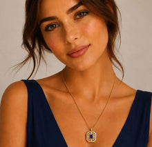 Load image into Gallery viewer, Necklace Amulet Icon Frame Pure Lapis Gold
