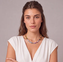 Load image into Gallery viewer, GeoCUBE® Iconic Necklace Multicolor Boho Gold
