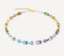 Load image into Gallery viewer, GeoCUBE® Iconic Necklace Multicolor Boho Gold
