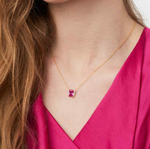 Load image into Gallery viewer, NECKLACE ROCCANOVA X-GRANDE - 18K GOLD PLATED, WITH PINK AND WHITE ZIRCONIA
