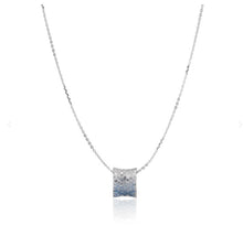 Load image into Gallery viewer, FELINE CONCAVO - WITH GRADIENT TONES OF BLUE AND WHITE ZIRCONIA PENDANT
