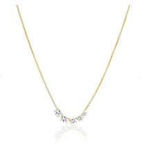 Load image into Gallery viewer, ELLISSE CINQUE - 18K GOLD PLATED, WITH WHITE ZIRCONIA NECKLACE
