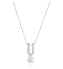 Load image into Gallery viewer, ELLISSE CAREZZA UNO NECKLACE- WITH WHITE ZIRCONIA
