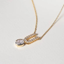 Load image into Gallery viewer, ELLISSE CAREZZA INO NECKLACE - 18K GOLD PLATED, WITH WHITE ZIRCONIA
