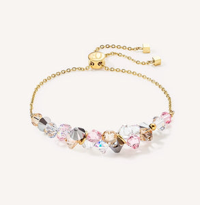 Dancing Crystals bracelet gold light rose