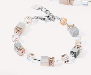 GeoCUBE® Iconic Precious bracelet rose gold-peach