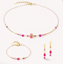 Load image into Gallery viewer, Square Stripes gold-magenta bracelet
