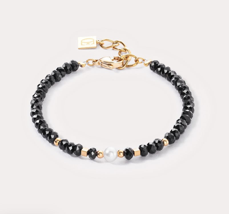 Mystic Pearl bracelet gold-black