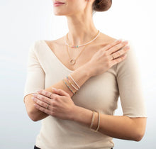 Load image into Gallery viewer, Tennis bracelet gold-crystal
