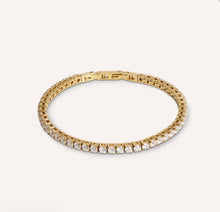 Load image into Gallery viewer, Tennis bracelet gold-crystal
