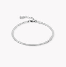 Load image into Gallery viewer, Flat Snake Chain Bracelet Silver
