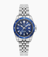 Load image into Gallery viewer, Inspiration Active 33mm Three-hands Date Silver-tone Blue dial Stainless steel swiss watch
