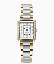 Load image into Gallery viewer, Emily 22x19mm Two-hands Two-tone White dial with Stones Stainless steel swiss watch
